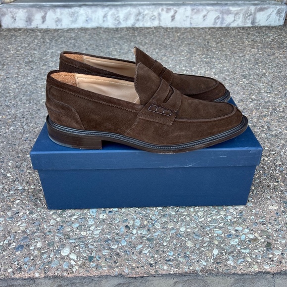 Trickers James Penny Loafer - Chocolate Suede UK 11 - Picture 2 of 10